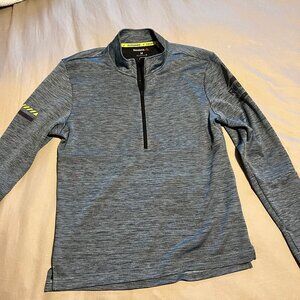 Reebok Running Half Zip Jacket Grey Blue Medium